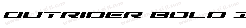 Outrider Bold Italic字体转换